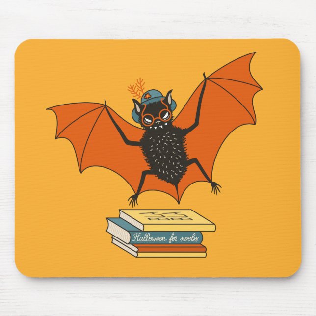 Tapis De Souris Lire Chauve-Souris | Bibliothécaire fantaisiste av (Devant)