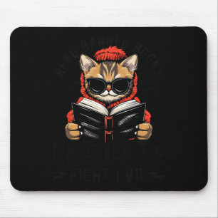Tapis De Souris Lire Livres Interdits Pet Cats Combattre Le Mal Lu
