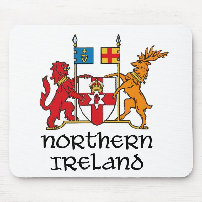 Tapis De Souris L'IRLANDE DU NORD - drapeau/manteau des (Devant)