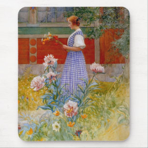 Tapis De Souris Lisbeth avec des pivoines