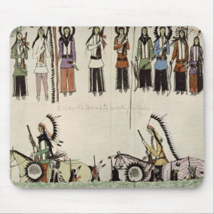 Tapis De Souris "Lissant la danse d'endroit" (encre sur le papier)