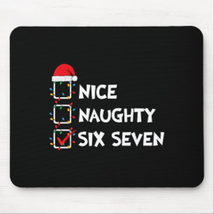Tapis De Souris Liste de Noël Gentil Méchant Six Sept Mème 67 6 7