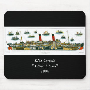 Tapis De Souris Lithographe vintage British Ocean Liner RMS Caroni