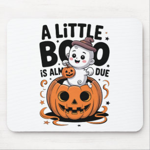 Tapis De Souris Little Boo Est Presque Dû Mignonne Grossesse Hallo