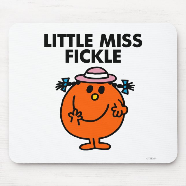 Tapis De Souris Little Miss Fickle | Lettres noires (Devant)