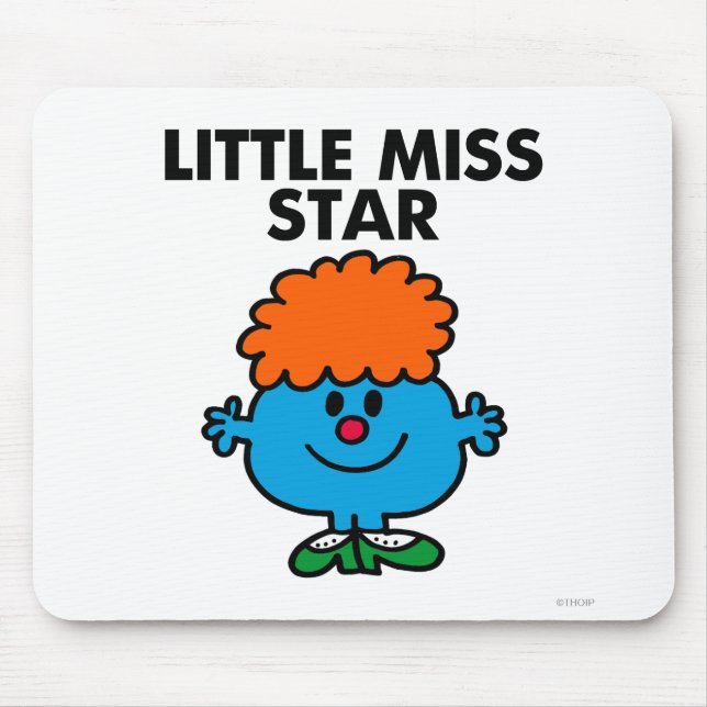 Tapis De Souris Little Miss Star | Lettres noires (Devant)
