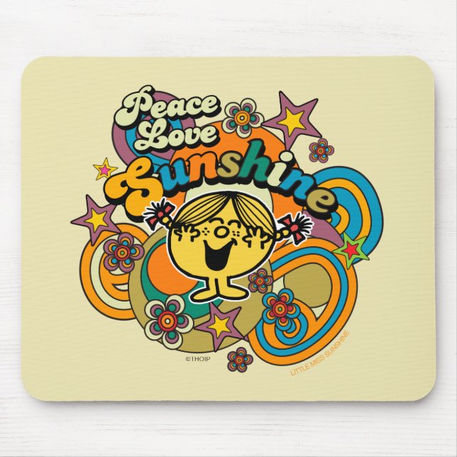 Tapis De Souris Little Miss Sunshine Peace Love Sunshine (Devant)