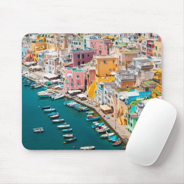 Tapis De Souris Littoral | Naples Italie (Avec souris)
