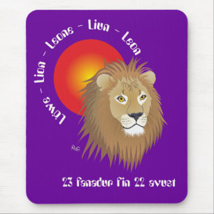 Tapis De Souris Liun 23 fanadur fin 22 avust Mauspad