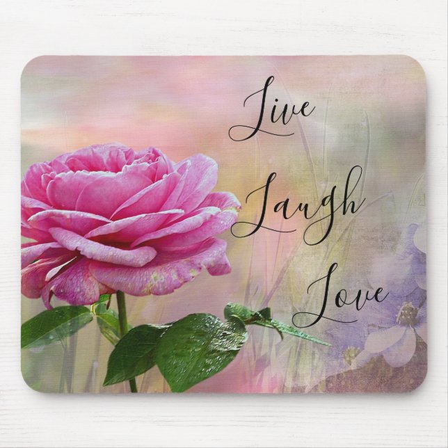 Tapis De Souris Live Lauder Love Rose  (Devant)