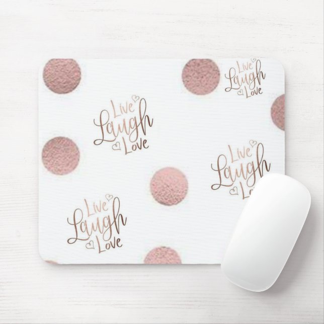 Tapis De Souris Live Laugh Love Rose Souris Pad! (Avec souris)