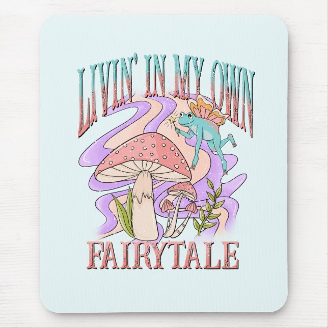 Tapis De Souris Livin' In My Own Fairytale - Frog & Champignons (Devant)