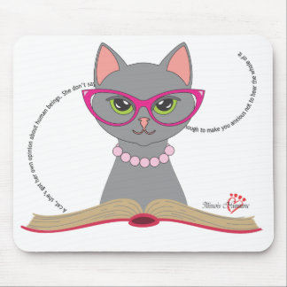 Tapis De Souris Livre Chat (Couleurs claires)