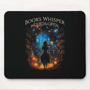 Tapis De Souris Livre de devis Whisper, Mondes Ouvert Lecture B