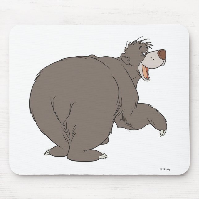 Tapis De Souris Livre de la Jungle Baloo ours dansant "suivez-moi  (Devant)