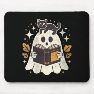 Tapis De Souris Livre de lecture fantôme pour femmes Halloween Bib