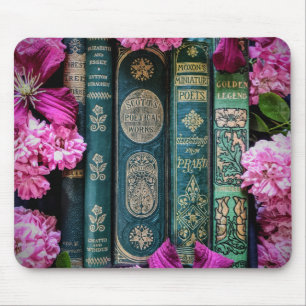 Tapis De Souris Livres anciens et vieux Roses