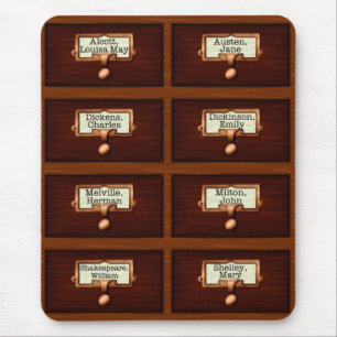 Tapis De Souris Livres de bibliothèque Dessins de catalogue de ca