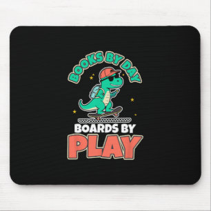 Tapis De Souris Livres de skateboard de dinosaures Activité amusan