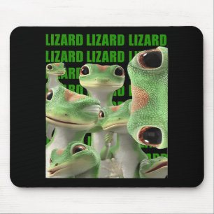 Tapis De Souris Lizard Lizard Lizard Mème Drôle (2 Côté) _1