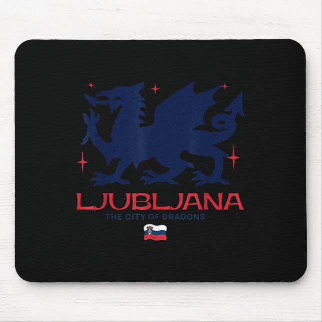 Tapis De Souris Ljubljana Slovenia City Of Dragons Patriotic Drago (Devant)