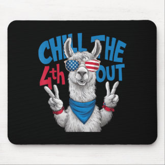 Tapis De Souris Llama drôle et patriotique pour refroidir le 4ème