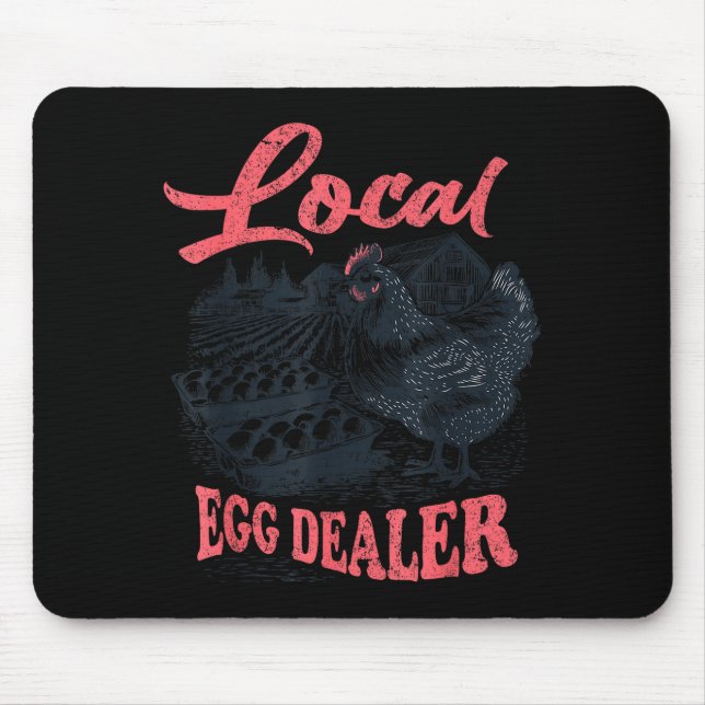Tapis De Souris Local Egg Er Retro Chicken Funny Farmer Easter Adu (Devant)