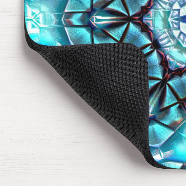 Tapis De Souris Locket en bleu majestueux brossé avec fil brûlé (Coin)