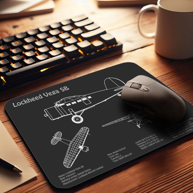 Tapis De Souris Lockheed Vega 5B - Plans d'avion PD (Créateur téléchargé)
