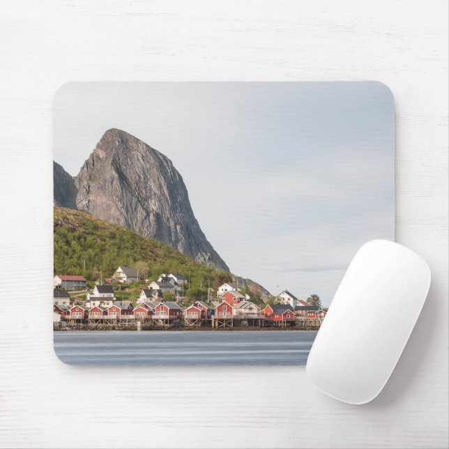 Tapis De Souris Lofoten Fishing Village - Norvège (Avec souris)