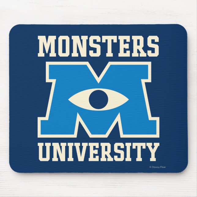 Tapis De Souris Logo bleu de Monsters University (Devant)