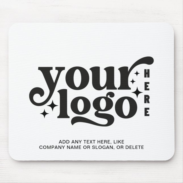 Tapis De Souris Logo Business Company Branded White Promotional (Devant)