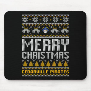 Tapis De Souris Logo de Cedarville Pirates Joyeux Noël Douleur moc