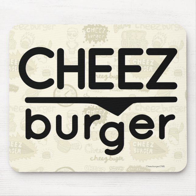 Tapis De Souris Logo de Cheezburger (noir) (Devant)