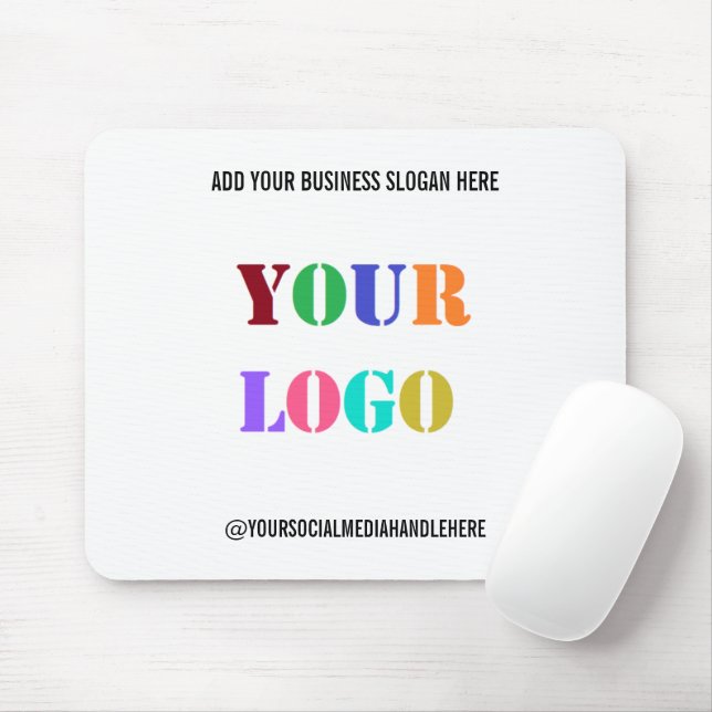Tapis De Souris Logo de Custom Business (Avec souris)