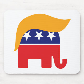 Tapis De Souris Logo de Donald Trump Hair GOP Elephant