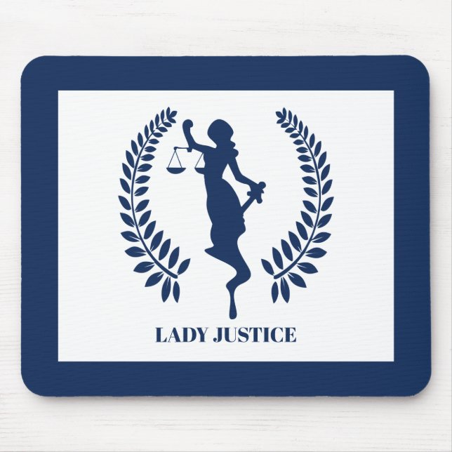 Tapis De Souris Logo de la justice de la dame bleue Pad de souris (Devant)