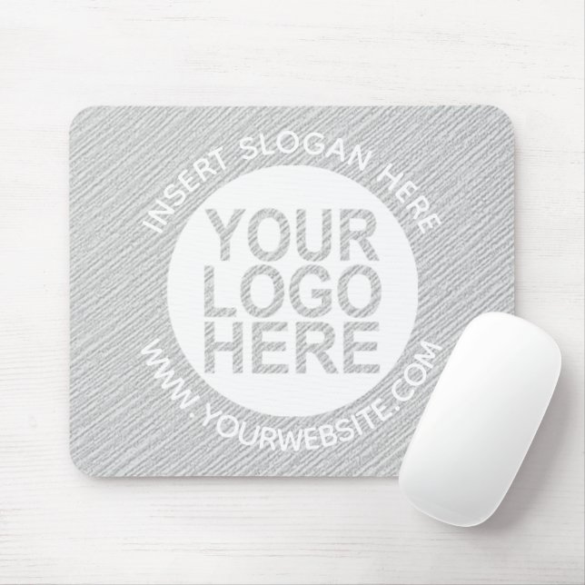 Tapis De Souris Logo de l'entreprise personnalisée Gris promotionn (Avec souris)
