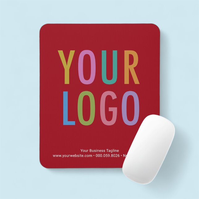 Tapis De Souris Logo de l'entreprise Red Pad personnalisé de souri (MISOOK Dark Red Mousepad with Logo)
