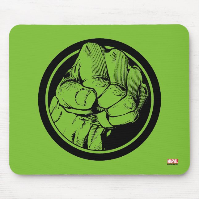 Tapis De Souris Logo de poing Avengers Hulk (Devant)