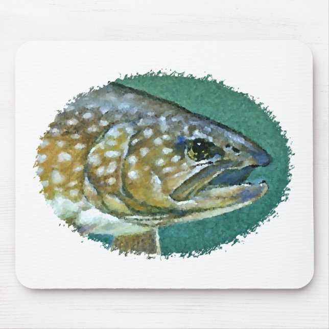 Tapis De Souris Logo de truite grise (Devant)