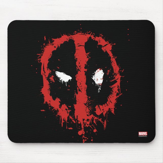 Tapis De Souris Logo Deadpool Paint Splatz (Devant)