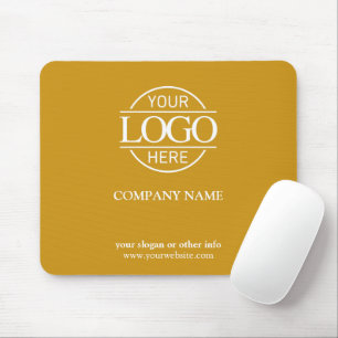 Tapis De Souris Logo d'entreprise personnalisé de moutarde pour la