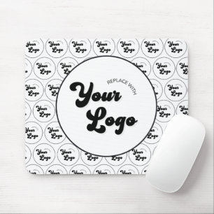 Tapis De Souris Logo d'entreprise personnalisé Motif noir et blanc