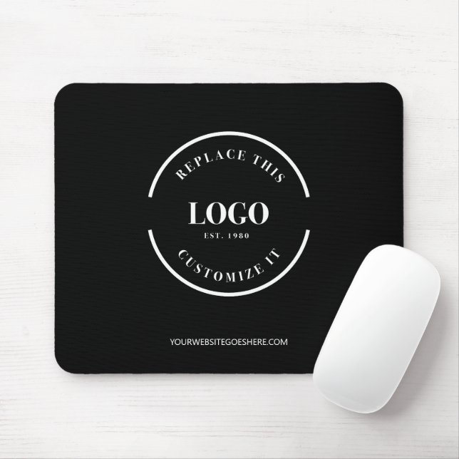 Tapis De Souris Logo d'entreprise personnalisé site Web simple noi (Avec souris)