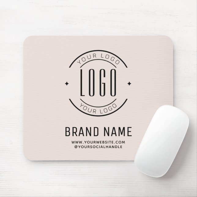 Tapis De Souris Logo d'entreprise personnalisée moderne marque com (Avec souris)