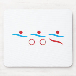 Tapis De Souris Logo du cool de triathlon