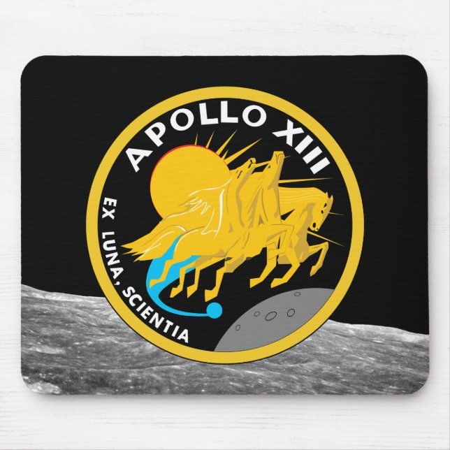 Tapis De Souris Logo du patch de mission Apollo 13 NASA (Devant)