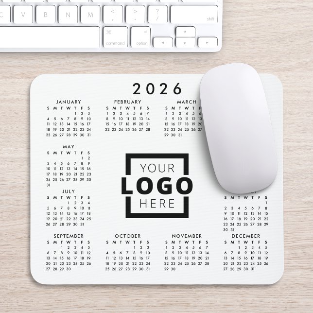Tapis De Souris Logo Entreprise 2026 personnalisé Calendrier (Créateur téléchargé)