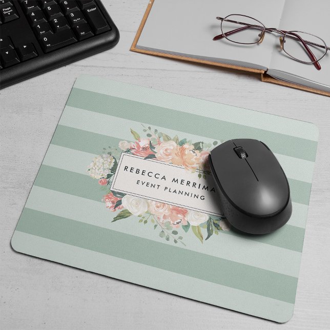 Tapis De Souris Logo floral antique | Triage (Créateur téléchargé)